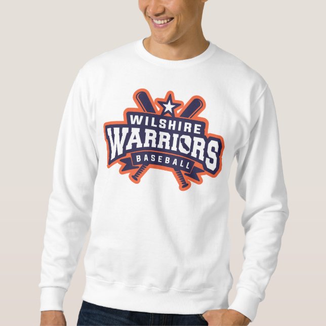 Wilshire Warriors Baseball League-Logotyp Lång Ärmad Tröja (Framsida)