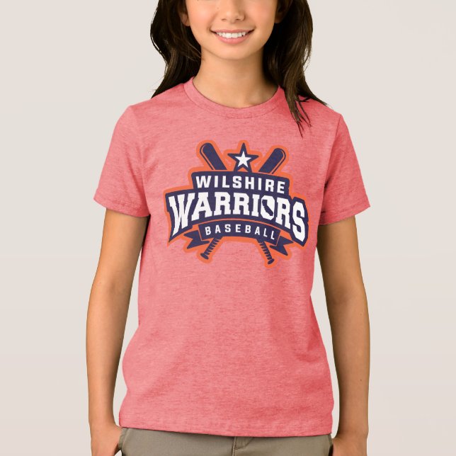Wilshire Warriors Baseball League-Logotyp T Shirt (Framsida)