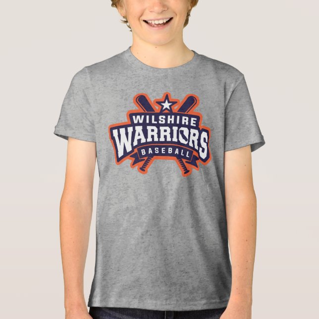 Wilshire Warriors Baseball League-Logotyp T Shirt (Framsida)