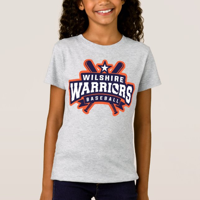Wilshire Warriors Baseball League-Logotyp T Shirt (Framsida)