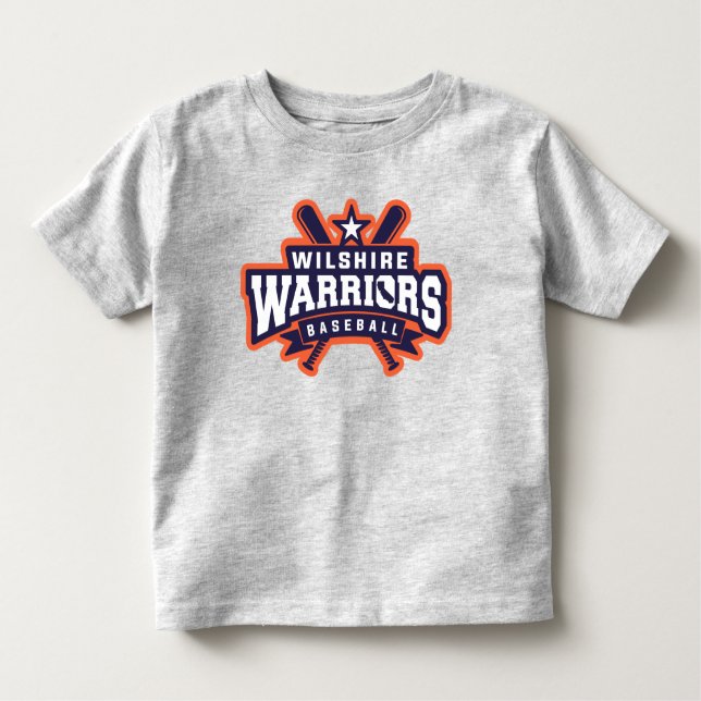 Wilshire Warriors Baseball League-Logotyp T Shirt (Framsida)