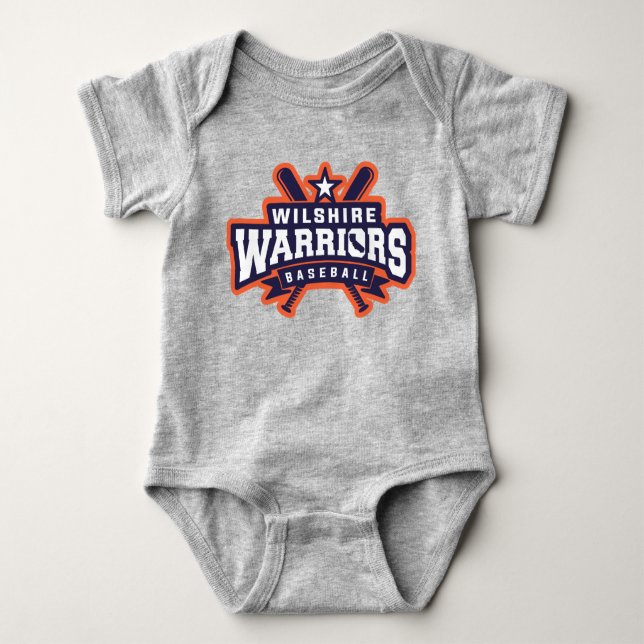 Wilshire Warriors Baseball League-Logotyp T Shirt (Framsida)