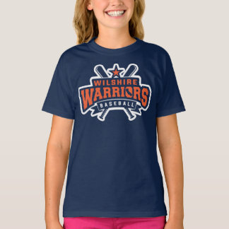 Wilshire Warriors Baseball League White Logotyp T Shirt
