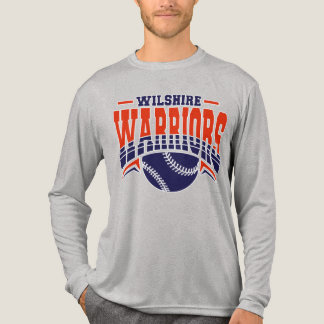 Wilshire Warriors Navy Baseball Logotyp T Shirt