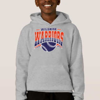 Wilshire Warriors Navy Baseball Logotyp T Shirt