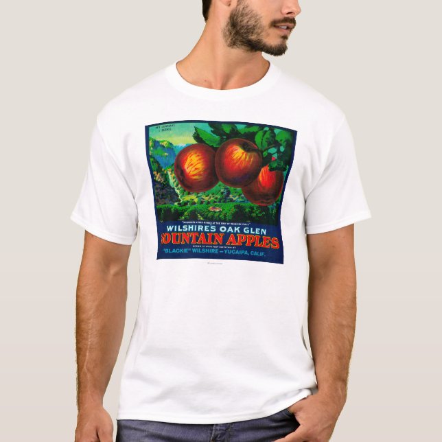 Wilshires för Apple för OakGlen etikett låda T-shirt (Framsida)