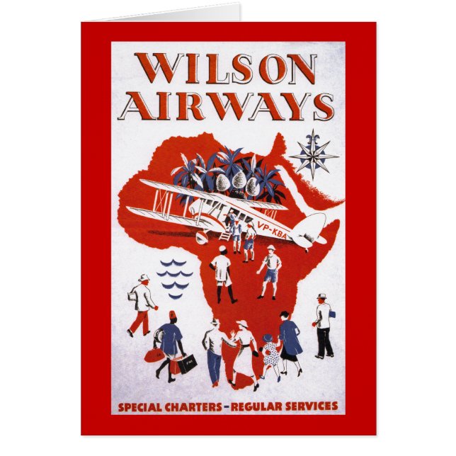 Wilson Airways ~ Afrika Hälsningskort (Framsidan)
