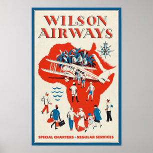 Wilson Airways Vintage affisch 1937