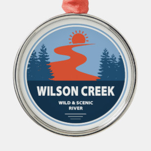 Wilson Bäck Vild och floden North Carolina Julgransprydnad Metall