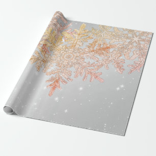 WILSON BENTLEY SNÖFLINGOR ROSA OCH GRÅTT PRESENTPAPPER