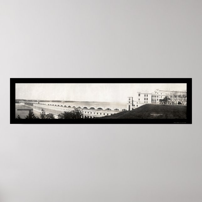 Wilson Dam Power House Photo 1933 Poster (Framsidan)