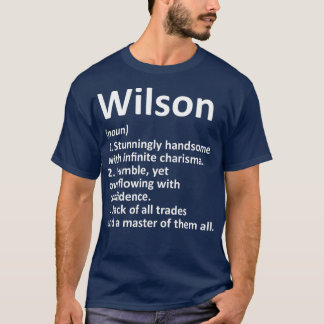 WILSON Definition Personlig Namn Funny Gift T Shirt