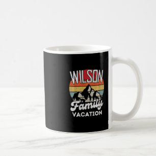 Wilson Familjens Semester Berg Retro Solnedgång Ma Kaffemugg