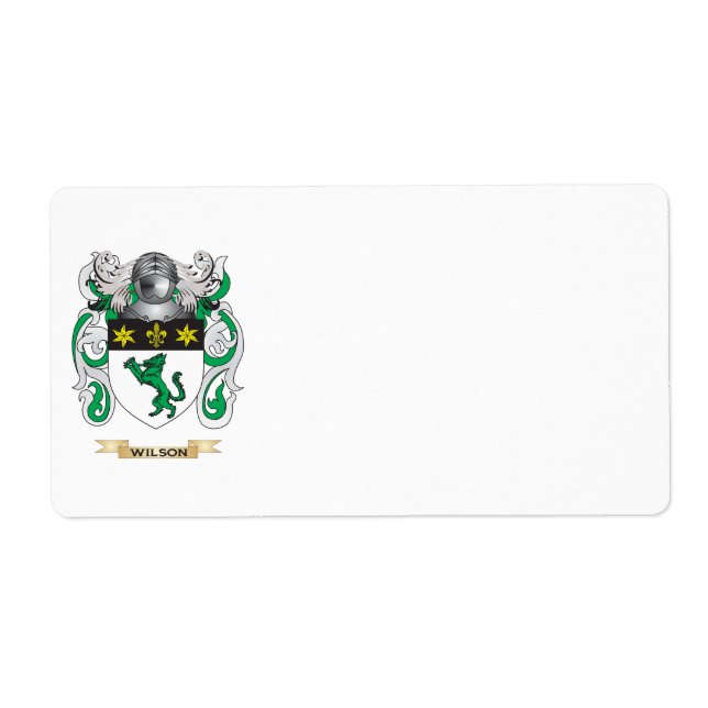 Wilson Family Crest (Jackande av Arm) Fraktsedel (Framsidan)