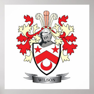 Wilson Family Crest Jackar om Arm Poster