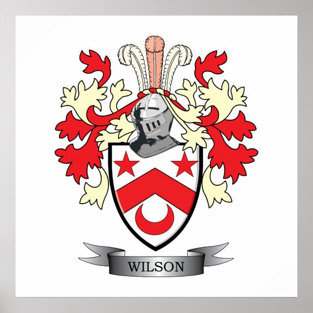 Wilson Family Crest Jackar om Arm Poster (Framsidan)