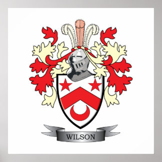 Wilson Family Crest Jackar om Arm Poster