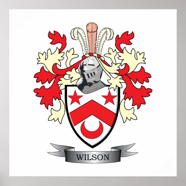 Wilson Family Crest Jackar om Arm Poster (Framsidan)