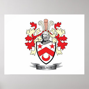 Wilson Family Crest Jackar om Arm Poster