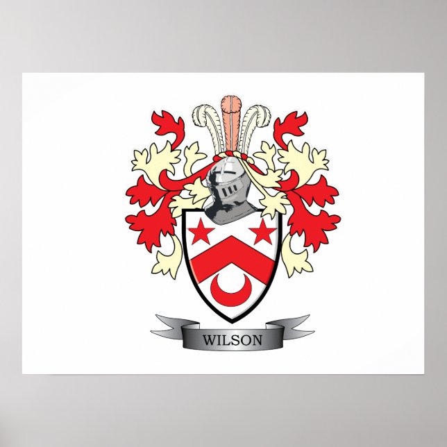 Wilson Family Crest Jackar om Arm Poster (Framsidan)