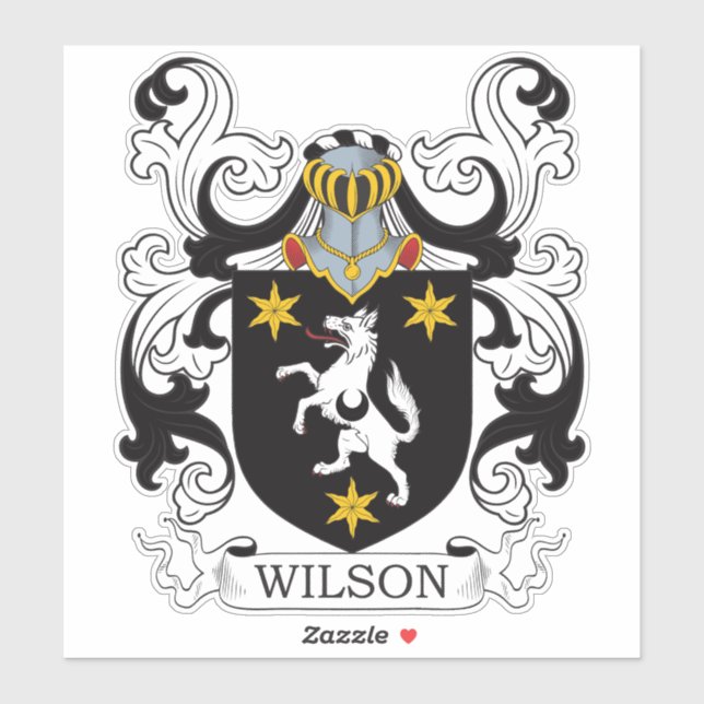 Wilson Family Crest Klistermärken (Ark)