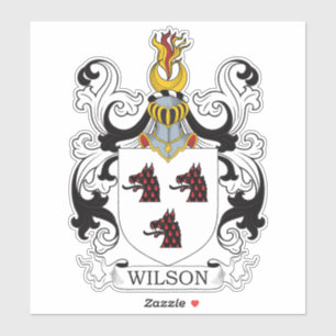 Wilson Family Crest Klistermärken