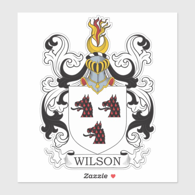 Wilson Family Crest Klistermärken (Ark)