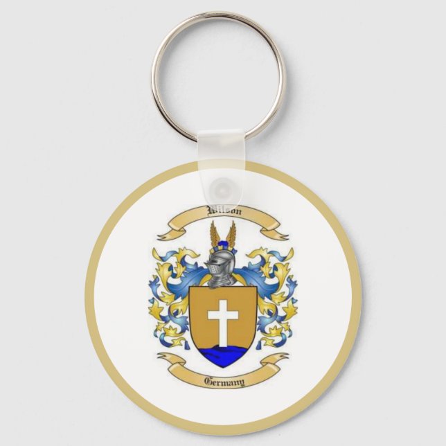 Wilson Family Crest [Tysk Klan] Keychain Nyckelring (Framsida)