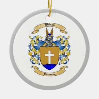 Wilson Family Crest [tyska] Julgransprydnad Keramik