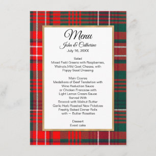 Wilson Klan Play Bröllop Menu Meny