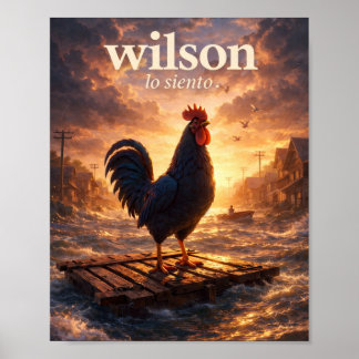 Wilson Lo Siento – Tupp i översvämmad stad” Poster