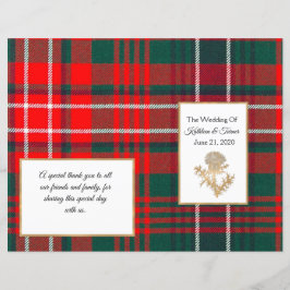 Wilson Plaid Bröllopsprogram