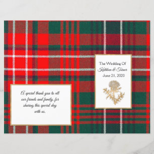 Wilson Plaid Bröllopsprogram