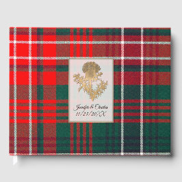 Wilson Plaid Tistel Bröllopsgästbok Gästböcker