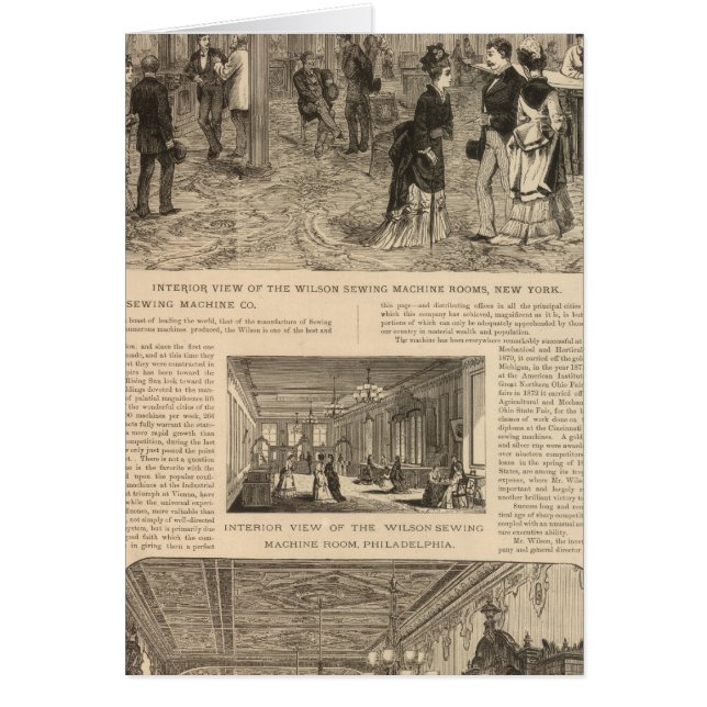 Wilson Sewing Maskin Company Hälsningskort (Framsidan)