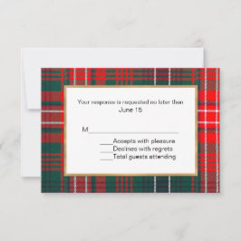 Wilson Tartan Play Bröllop OSA Card Kort