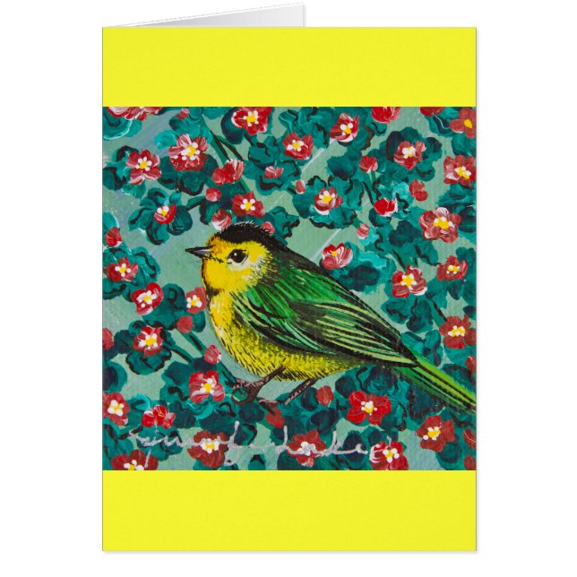 Wilson's Warbler Hälsningskort (Framsidan)
