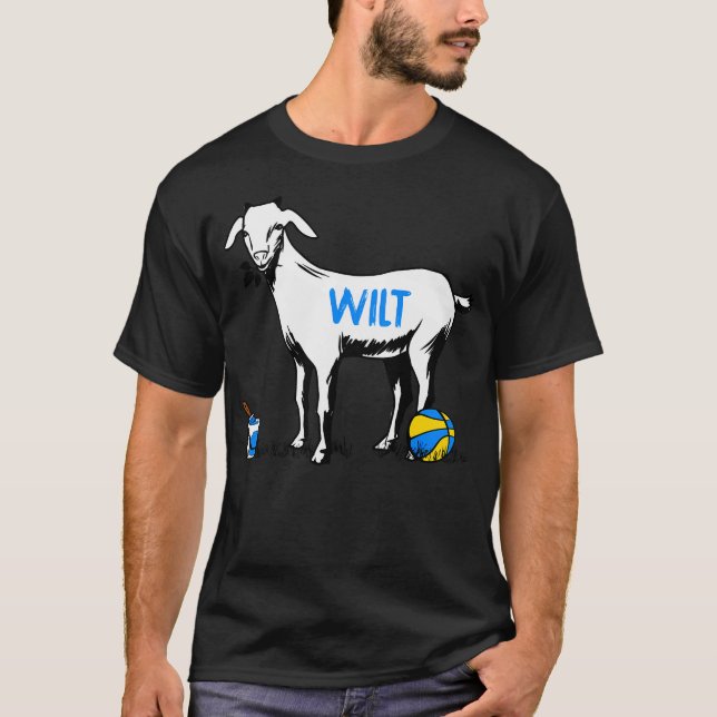 Wilt Chamberlain Goat Basketball T Shirt (Framsida)
