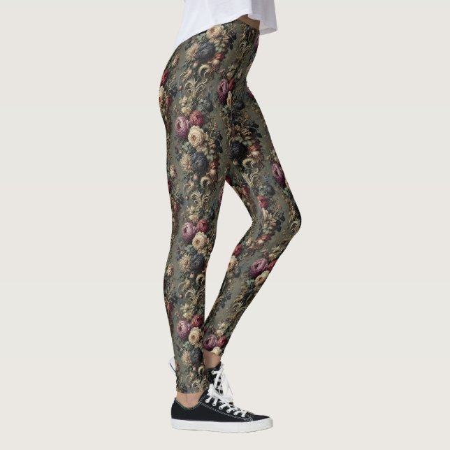 Wilted Vigil - Gothic Victorian Delirium Leggings (Höger)
