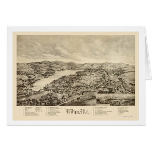 Wilton MIG panorama- karta - 1895 Hälsningskort