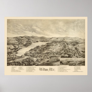 Wilton MIG panorama- karta - 1895 Poster