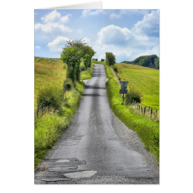 Wiltshire Land Lane blank notelet/card OBS Kort (Framsidan)