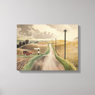 Wiltshire Ligcape (av Eric Ravilious) Canvastryck