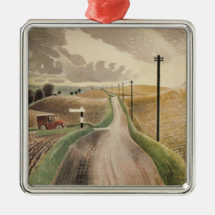 Wiltshire Ligcape (av Eric Ravilious) Julgransprydnad Metall