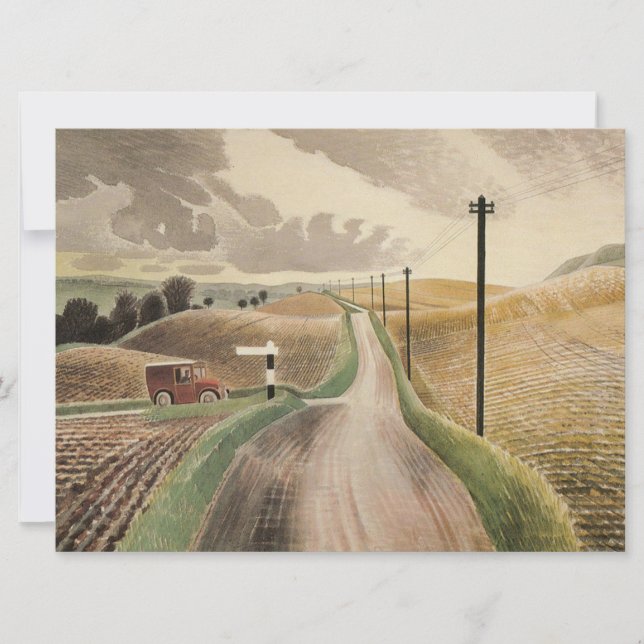 Wiltshire Ligcape (av Eric Ravilious) Kort (Framsida)