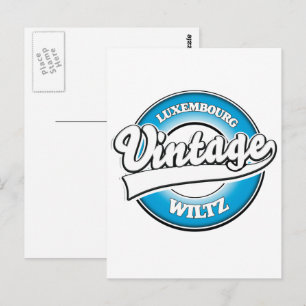 Wiltz Luxembourg retro logotyp Vykort