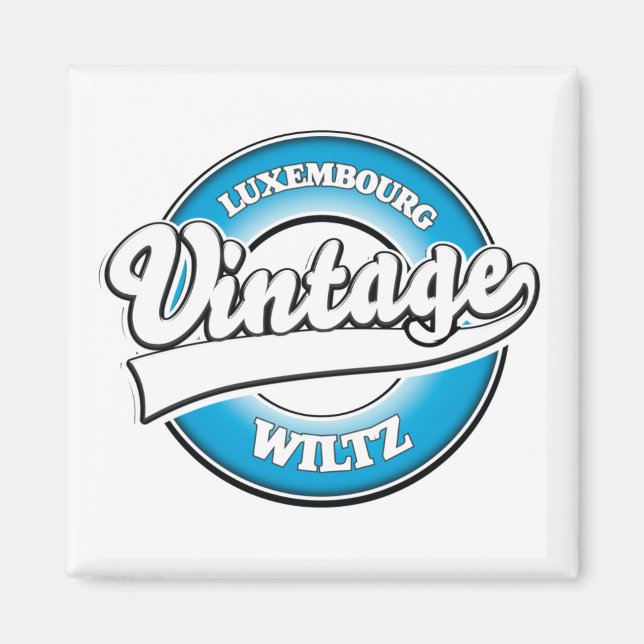 Wiltz Luxemburg retro logotyp Magnet (Framsidan)