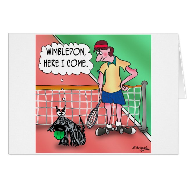 Wimbledon här kommer jag hälsningskort (Framsidan Horizontal)