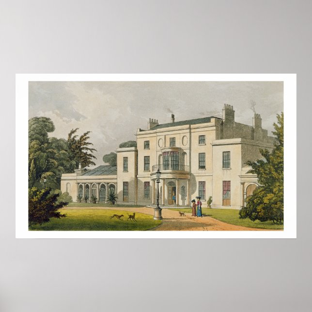 Wimbledon House, från Ackermann's 'Repository of A Poster (Framsidan)