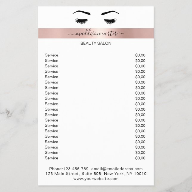 Wimpern Augenbrauen Flyer (Framsidan)